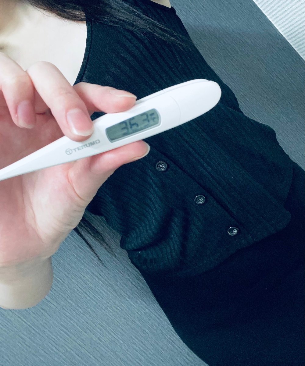 みすず奥様　出勤前の検温クリアです！